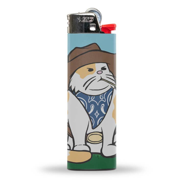 Shady Front - Wholesale Lighter - Cowboy Cat Lighter
