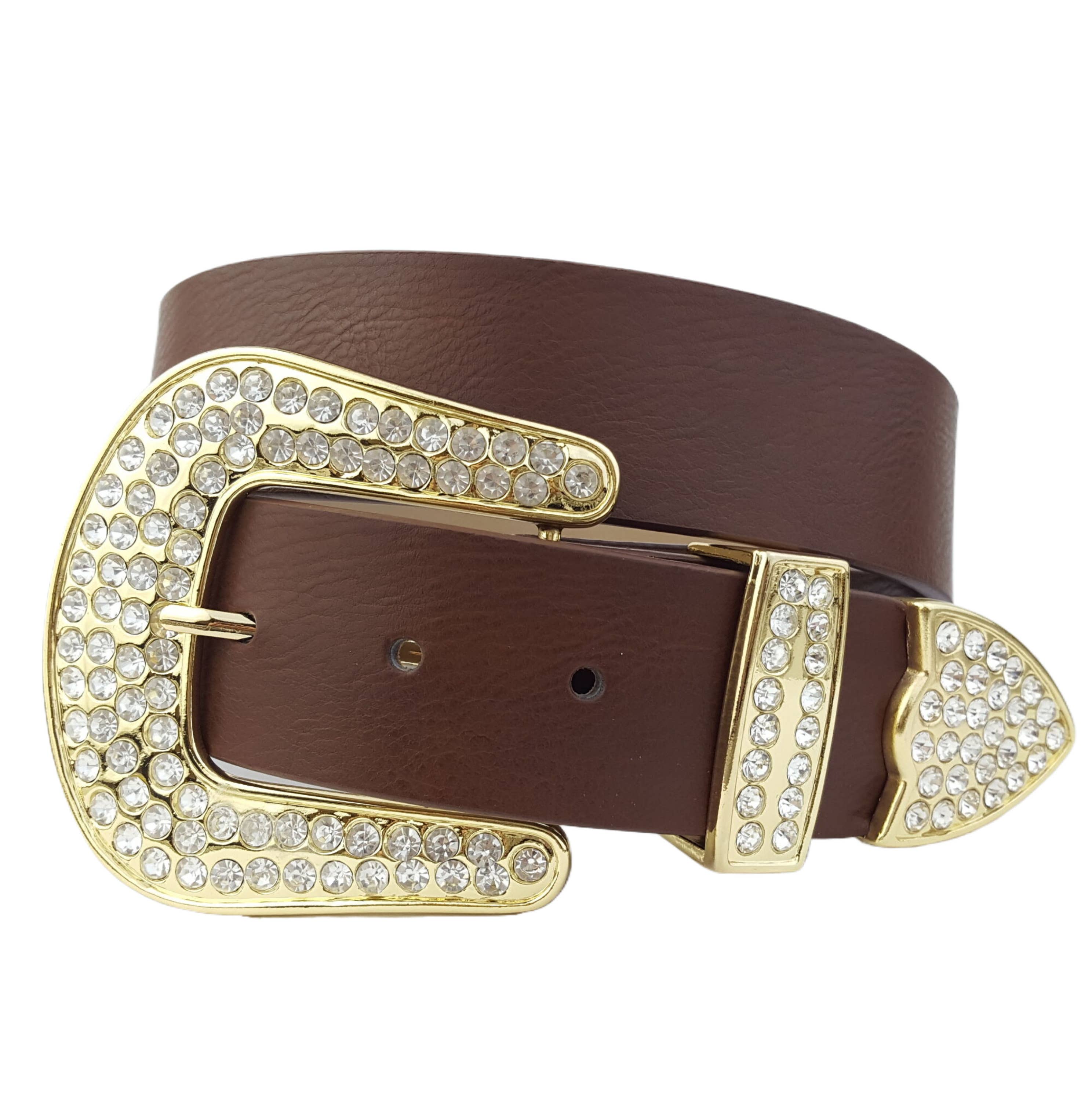 Axesoria West - Wholesale Belt - Women's - Special Price : Classic Western Rhinestone Buckle Belt2