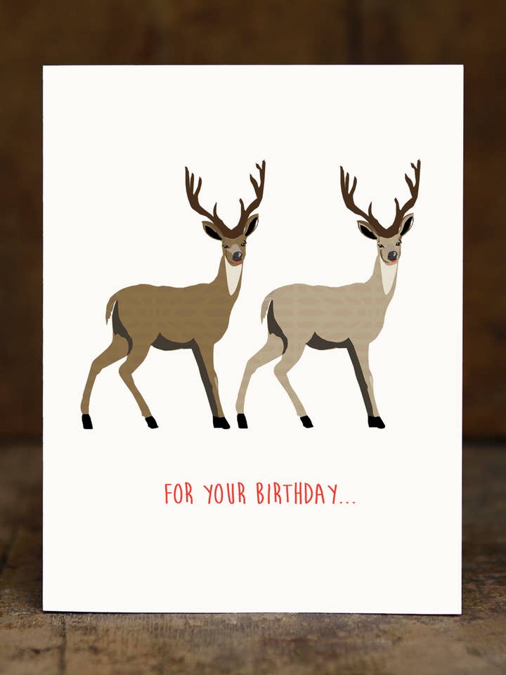 2 Bucks Premium Birthday Card with Colorful Envelope for wholesale by Sugarhill Card Co