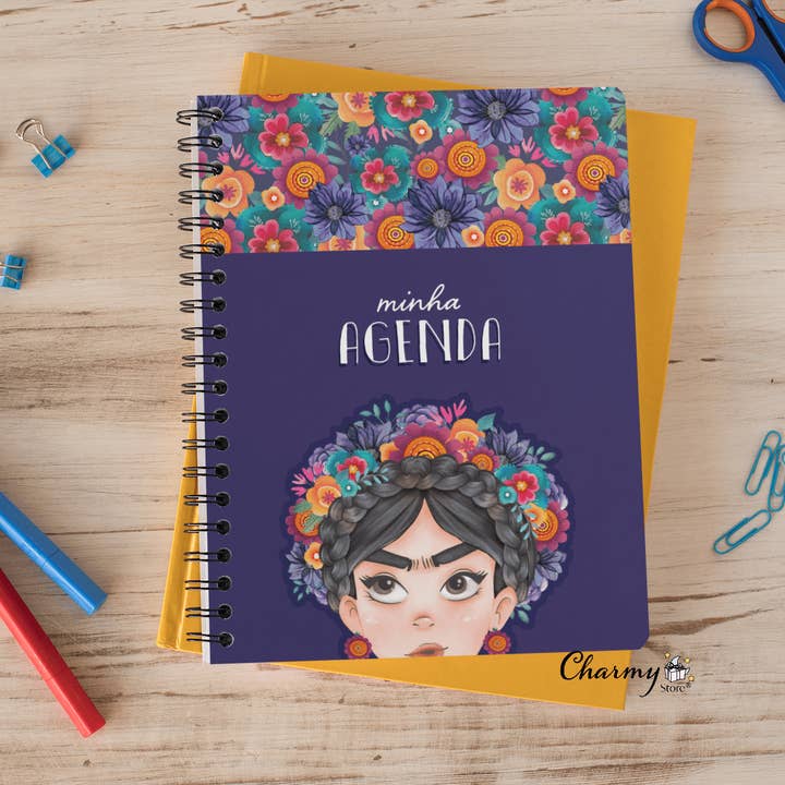 Customizable Diary Frida Azul for wholesale by Charmy Gift Store
