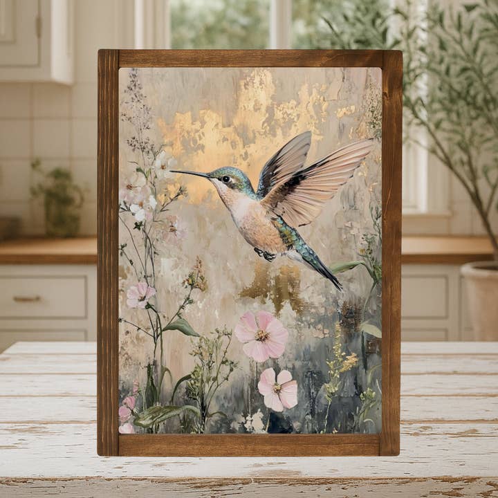 SP4796 - Stampa Incorniciata Prato di Colibrì per la vendita all'ingrosso da parte di Buckeye Craft Co.