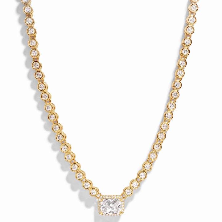 Sami Jewels - Vente Colliers à pendentif - Collier tennis baguette diamant0