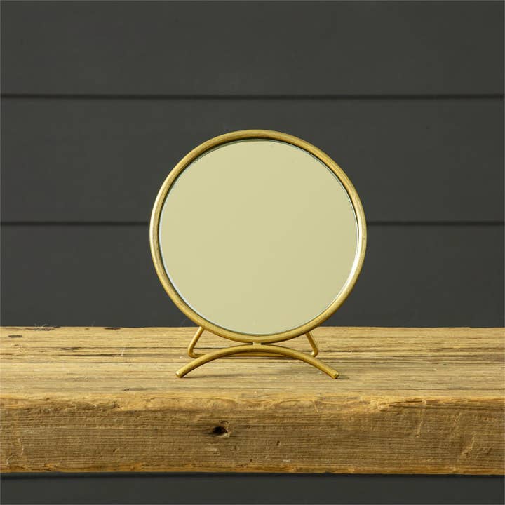 Audrey's Home & Gift - Wholesale Vanity Mirror - Gold Tabletop Mirror (PC)