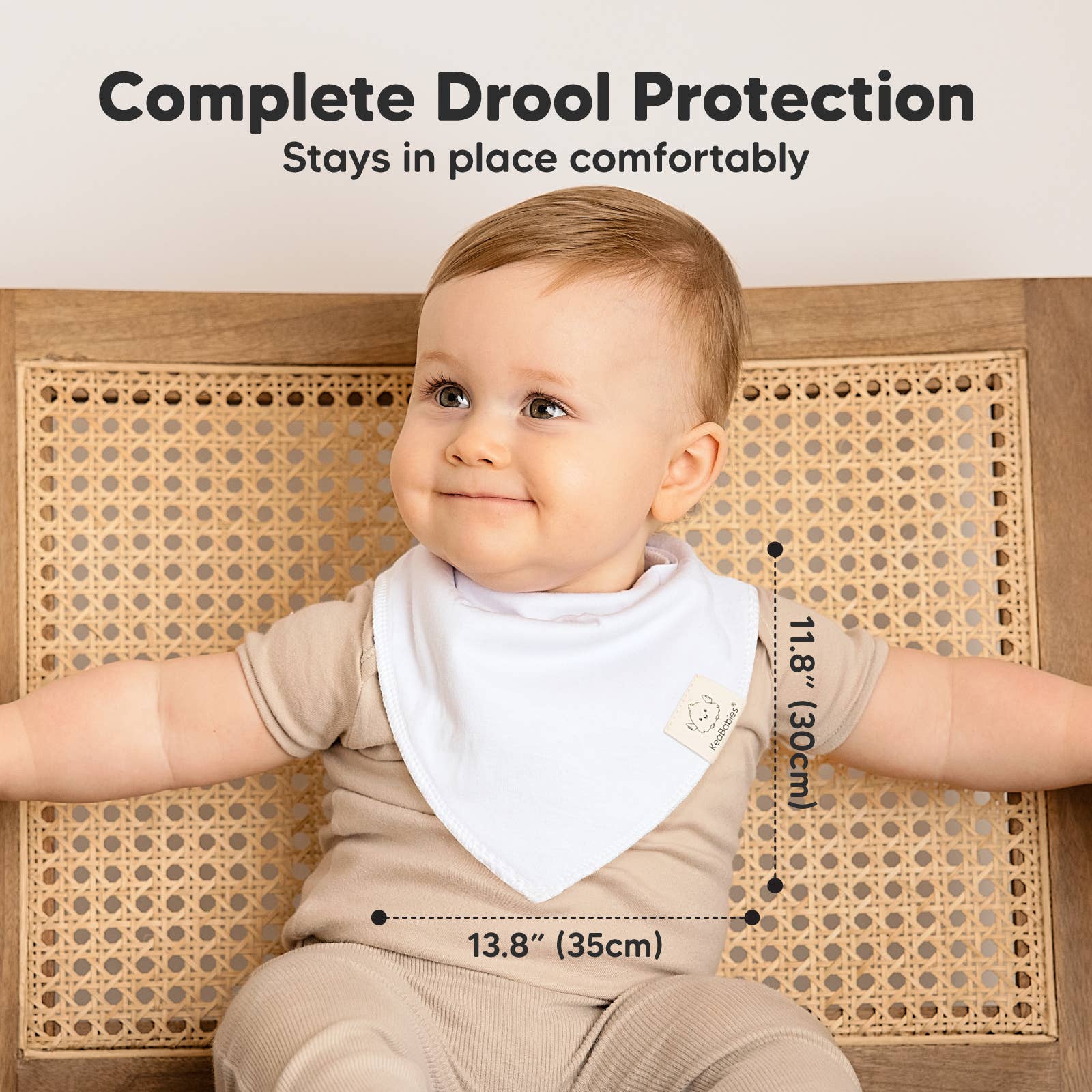 Basisbeginselen Set van 8 babybandana-slabbetjes voor jongens en meisjes voor groothandel op Faire4