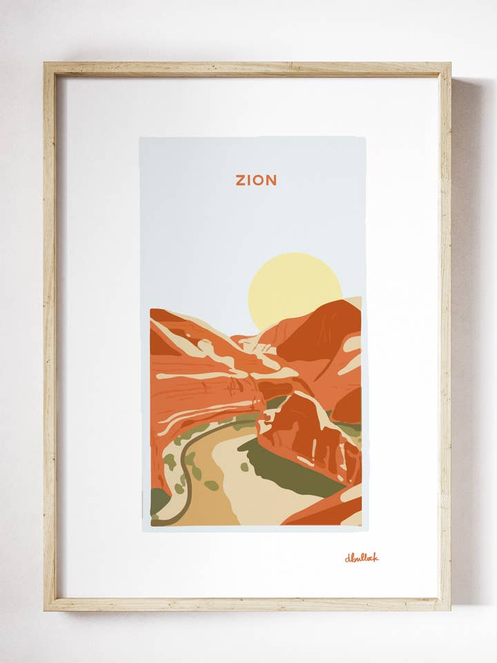 Zion National Park Print for wholesale by Daley Kaye Studio