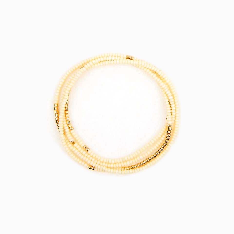 Altiplano - Wholesale Beaded Bracelet - Gold Bead Stretch Necklace Wrap Bracelet7