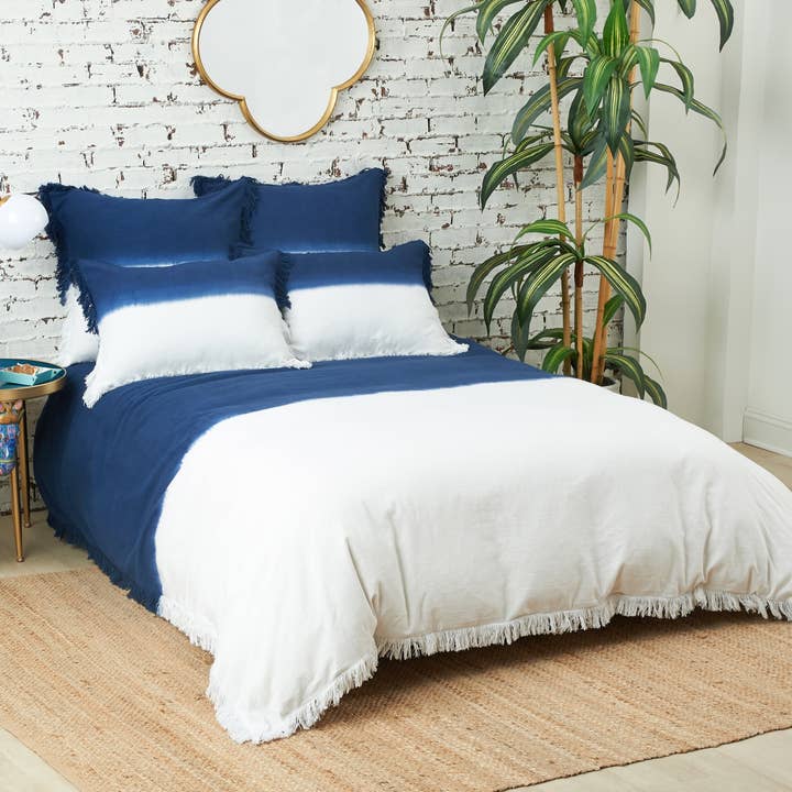 carol & frank - Wholesale Bedding Pillowcase/Sham - Aster Blue Standard Sham1