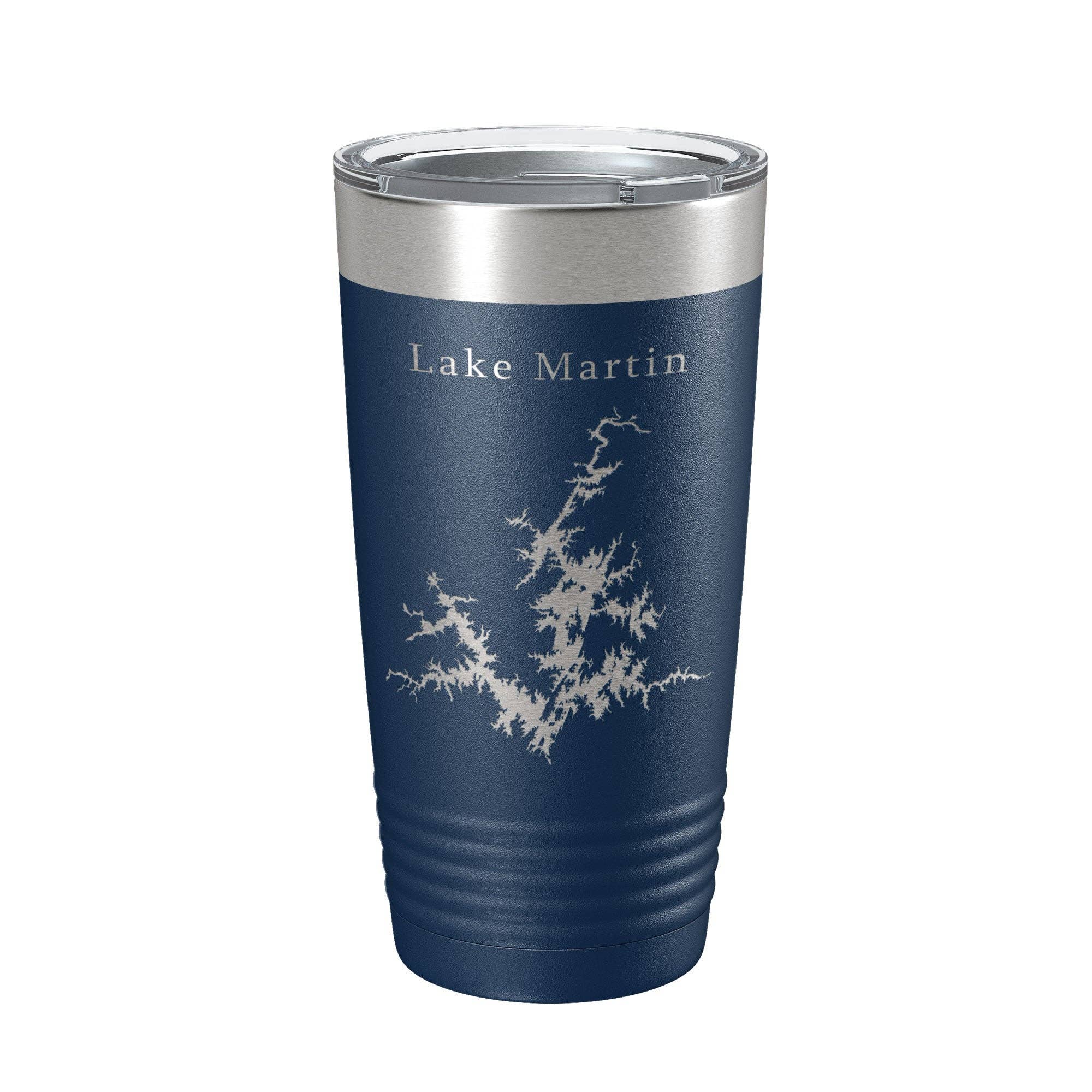 CarveBright – Engroshandel Thermokop – Lake Martin Map Tumbler Rejsekrus Isoleret Lasergraveret Kaffekop Alabama 20 oz2