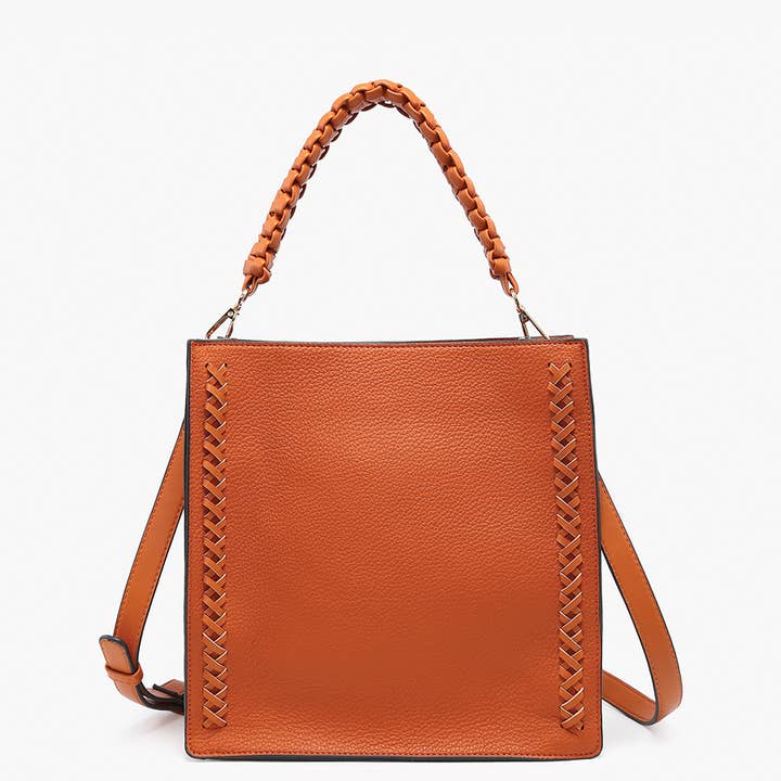 Jen & Co. - Wholesale Tote Bag - Women's - M2619 Esme Whipstitch Detail Tote w/ Braided Handle2