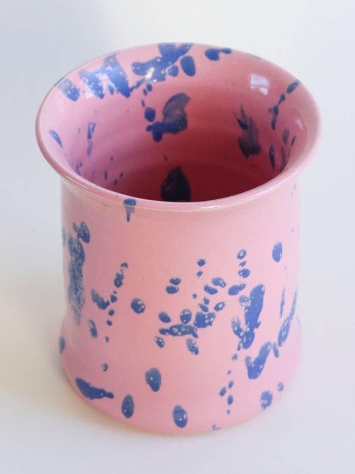 Speckled Blue Vase for wholesale by keraclay