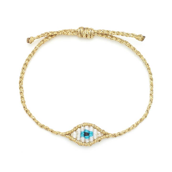 OIYA - Wholesale Woven/Braided Bracelet - Small Evil Eye Bracelet