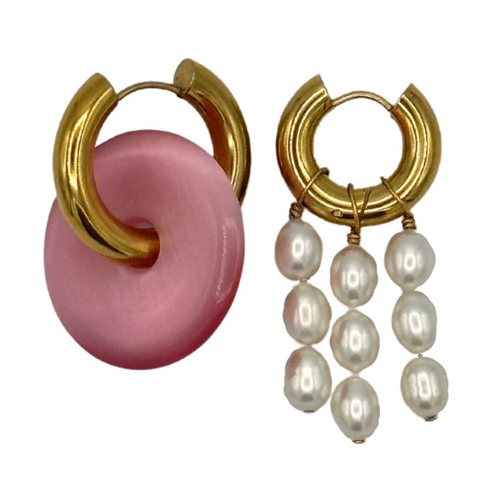 Cerchi con perline placcati in oro 24 carati/Bo478 Mix & Match per la vendita all'ingrosso da parte di Timeless Pearly