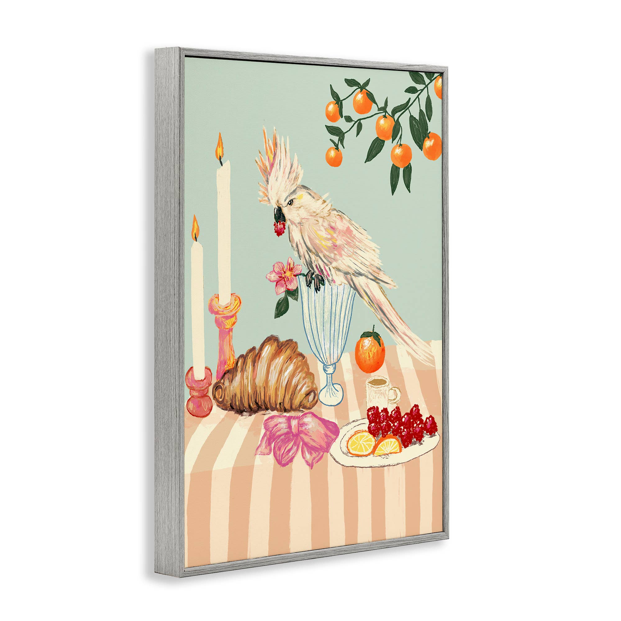 Stupell Industries - Vendita all'ingrosso Cartello da parete - Colazione con Calopsite Uccello Incorniciato Giclée11