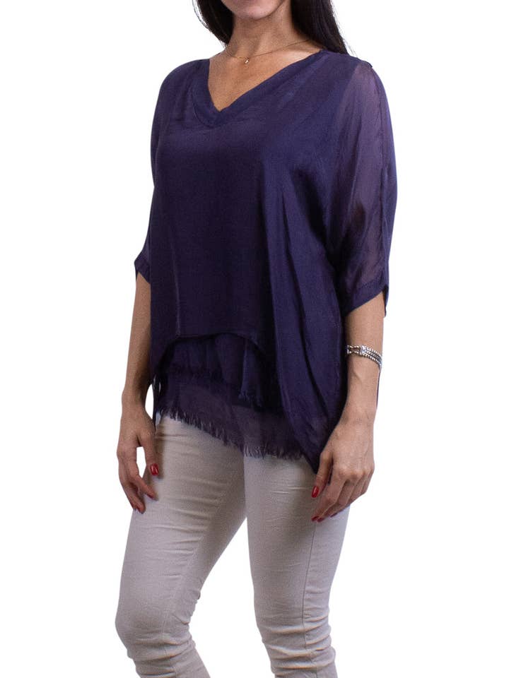 Gigi Moda - Wholesale Kaftan - Women's - Raw Edges V-Neck Kaftan14