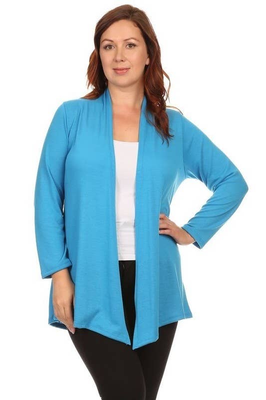 Chris & Carol Apparel - Wholesale Cardigan - Women's - X9029-140 Essential Plus Size Knit Cardigan17