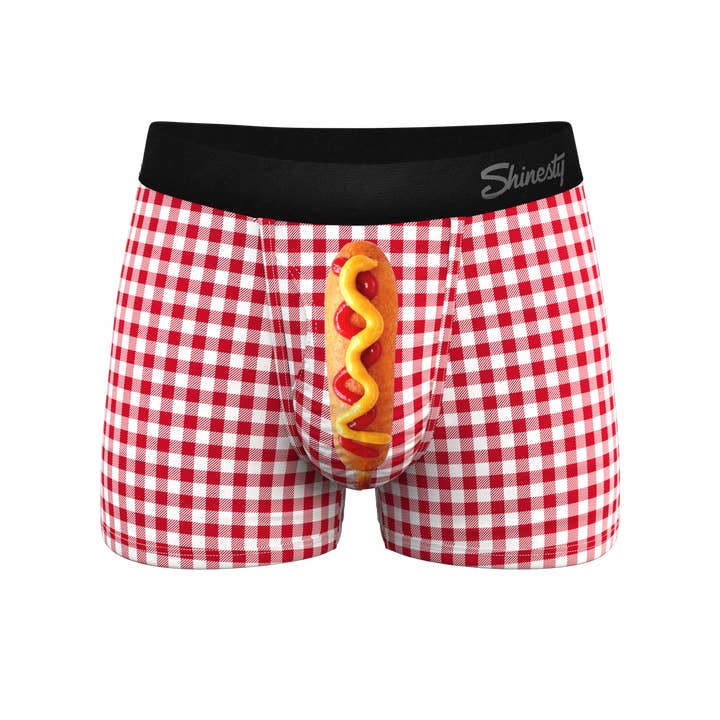 The Hot Diggity | Corn Dog Ball Hammock® Pouch Trunks Underwear and other Purchase wholesale corn dog sticks. Free returns & net 60 terms on Faire trending on Faire.