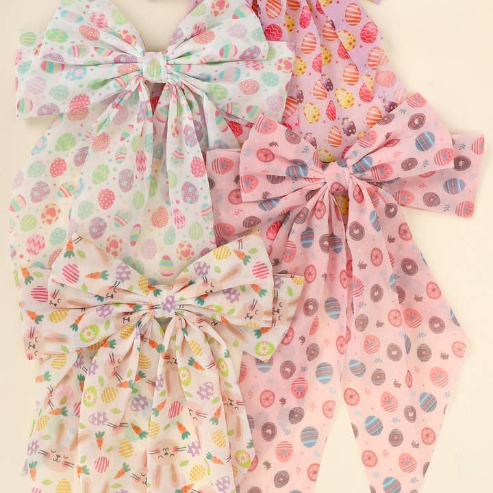 Easter Theme Bow Barrette Hair Clip for wholesale by SP Sophia Collection