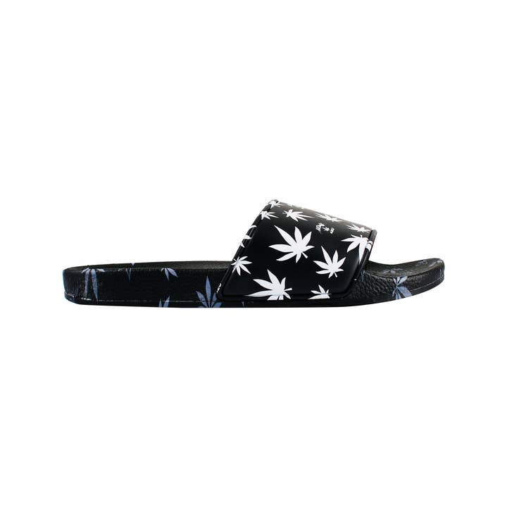 Novelty Brands - Wholesale Sandals - Men's - Himpy Slides - Mens Cookies and Cream Black Sandal - 1 Pair Per Pack
