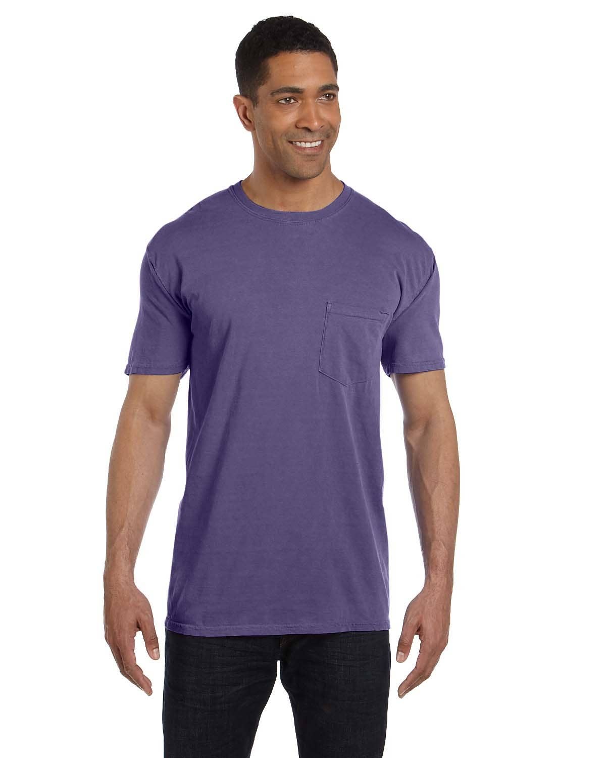 Total Apparel - Wholesale T-Shirt - Unisex - Comfort Colors Garment-Dyed Pocket Blank T-Shirt | 6030CC43