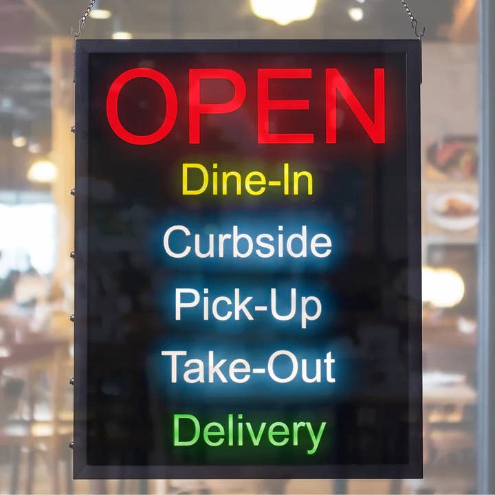 EcoQuality - Wholesale Neon Sign - LED-20 "All-in-One" Open Sign LED4