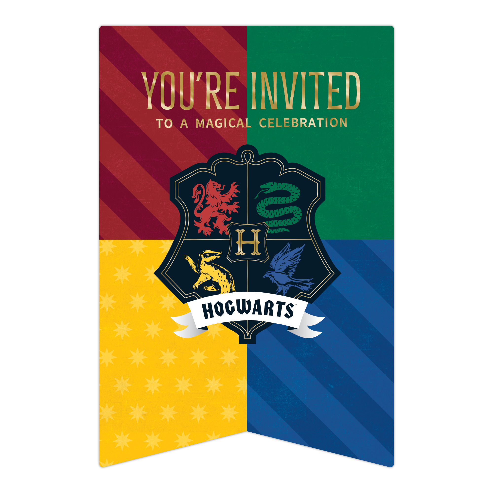 Conquest Journals - Wholesale Invitations - Harry Potter Hogwarts Banners Blank Invitations (20-Pack)3