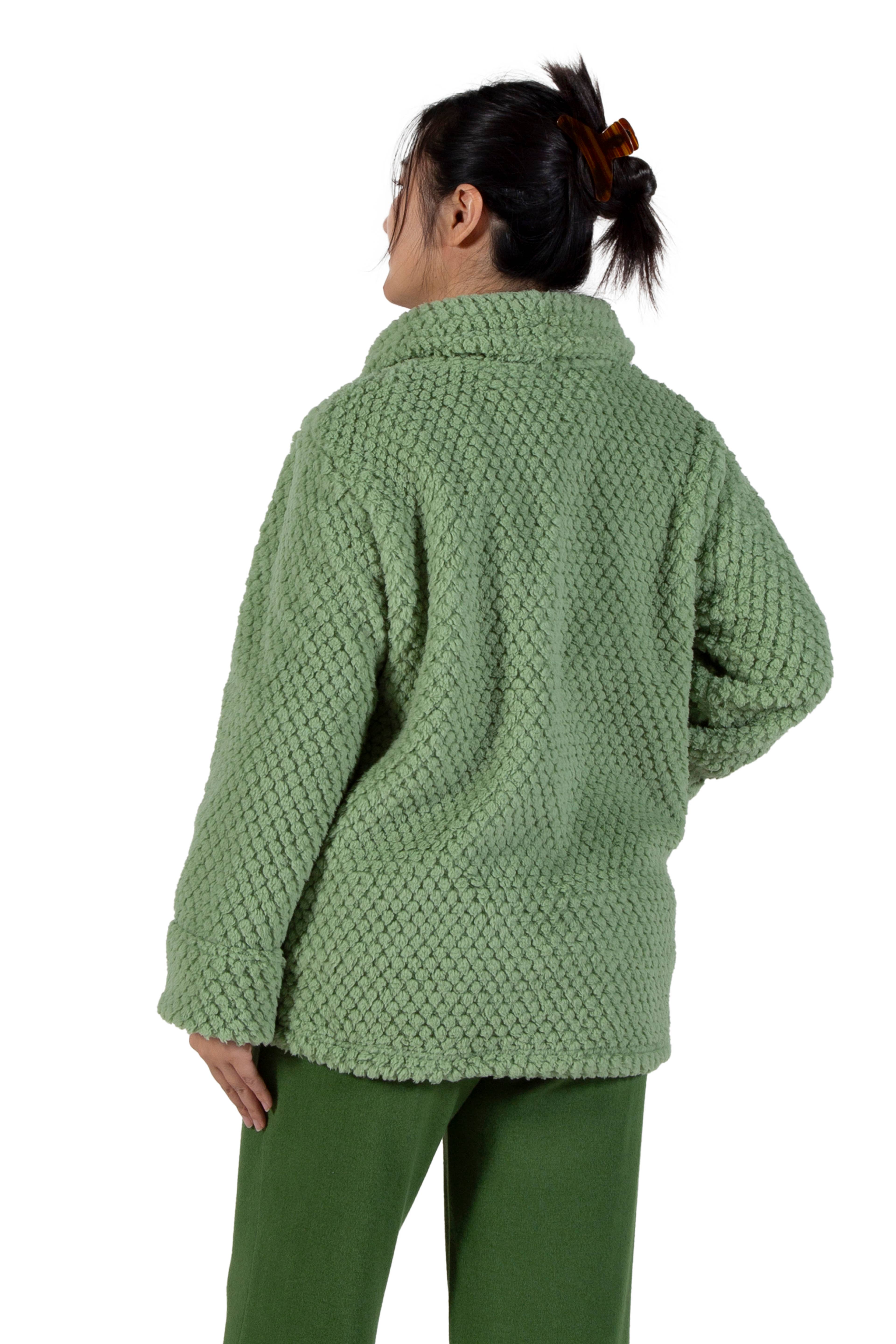La Cera - Wholesale Lounge Top - Women's - Honeycomb Fleece Bed Jacket3