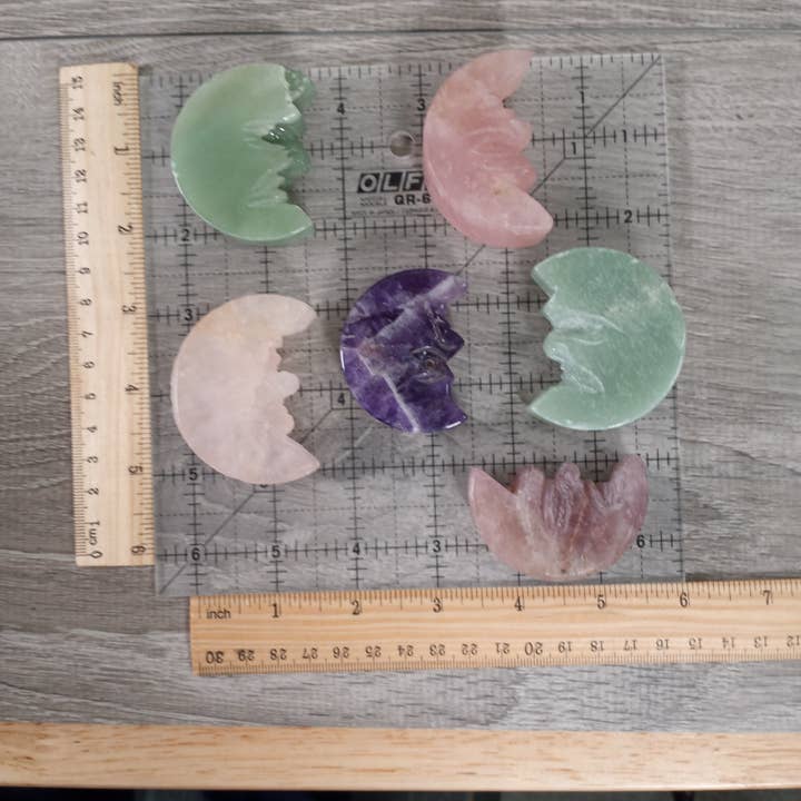 Keystone Crystals - Wholesale Spiritual Stone/Crystal - Crescent Moon Crystal Carvings – Assorted Gemstones & Styles3