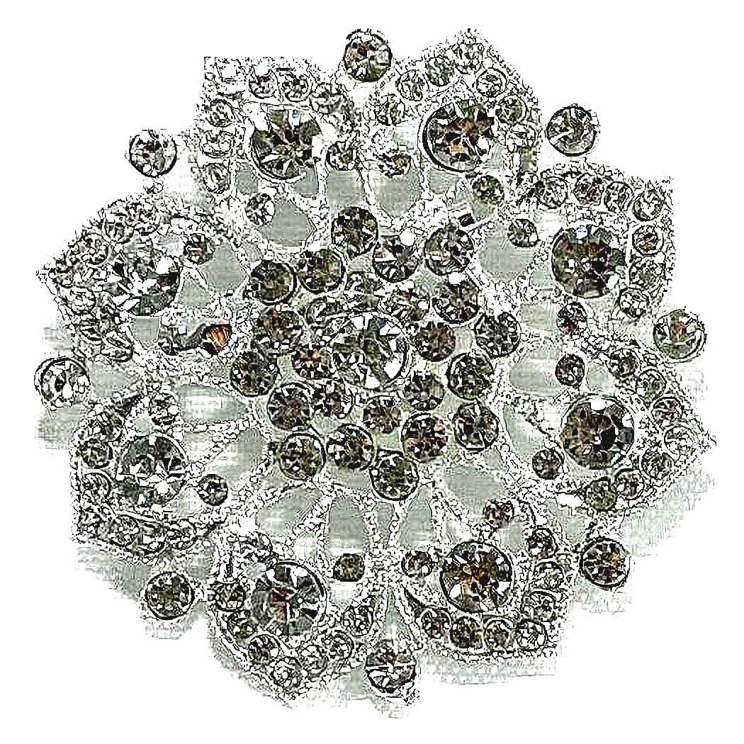 Diacly - Wholesale Brooch - 63mm Elegant Chic Flower Rhinestone Brooch Pin1