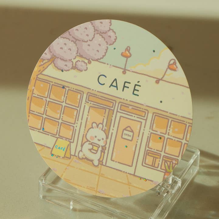 Autocollant découpé série California Morning Cafe pour la vente par 2jingis2jing