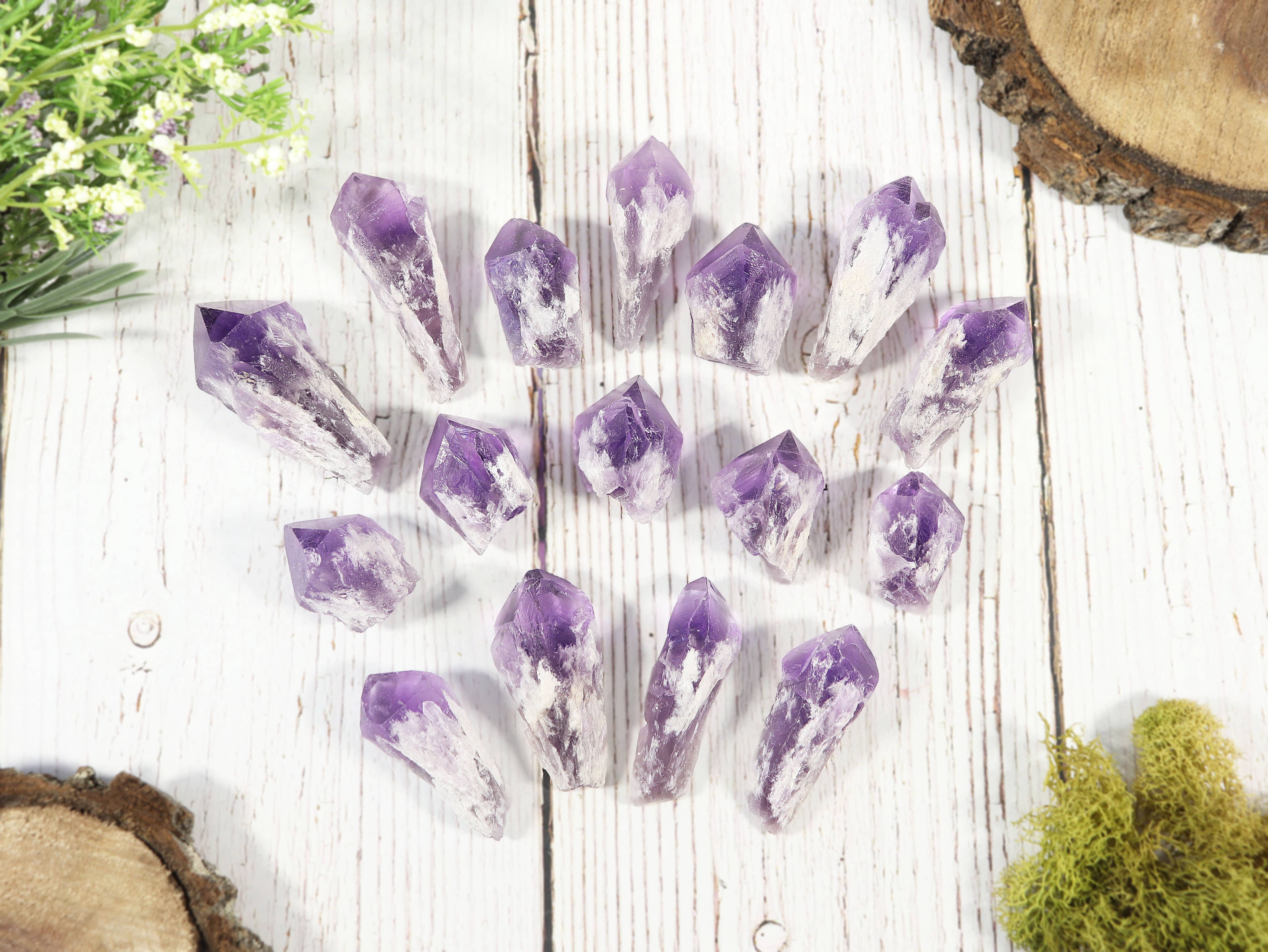 Natures Artifacts Inc - Wholesale Spiritual Stone/Crystal - 1 lb Elestial Amethyst Points | Amethyst Crystal4