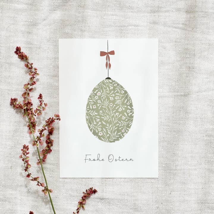 Cartolina · Uovo di Pasqua | Verde per la vendita all'ingrosso da parte di Leo La Douce GmbH