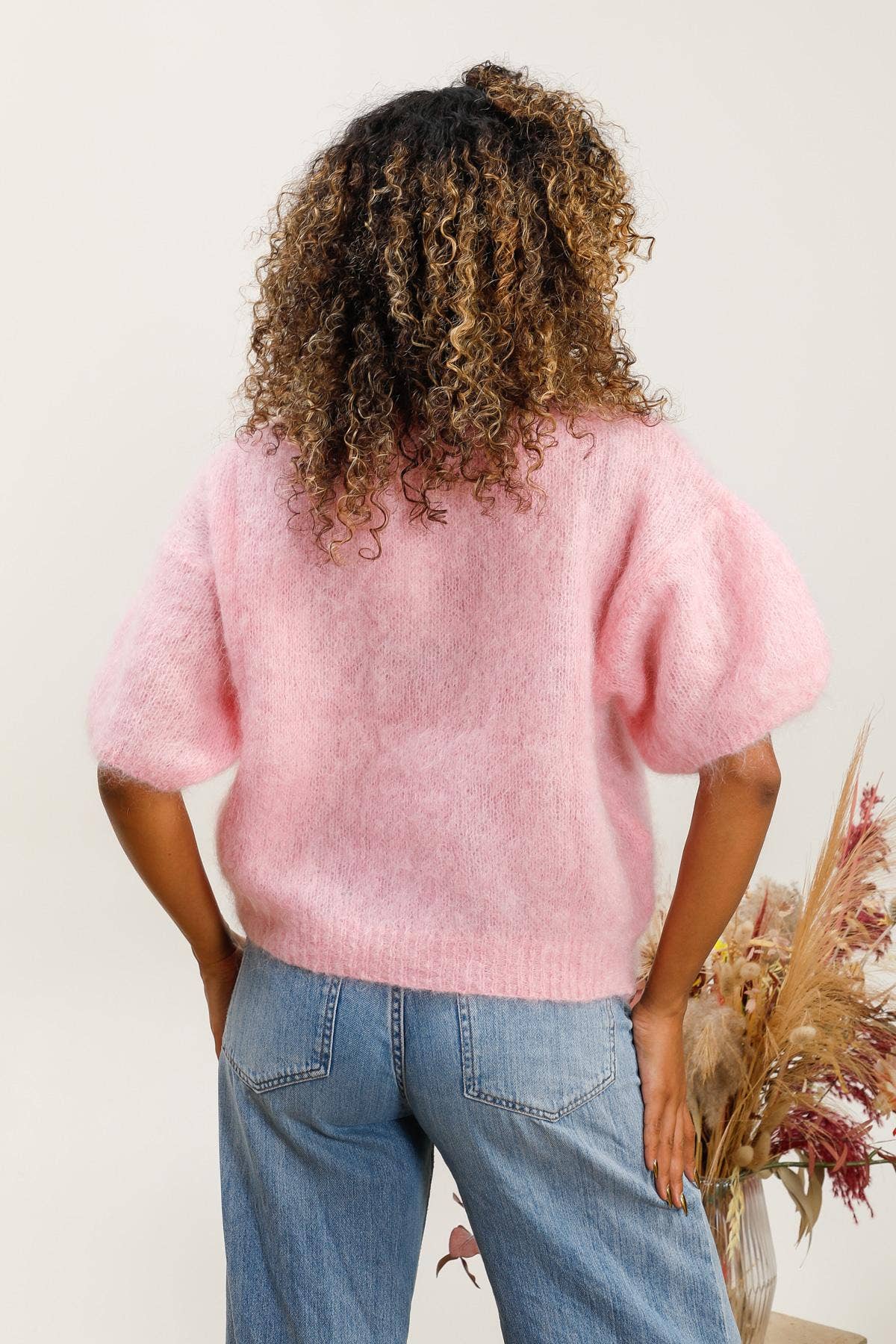 LÉA & LUC – wholesale Kofta - Dam – Mohairkofta med korta ärmar REF. 215797