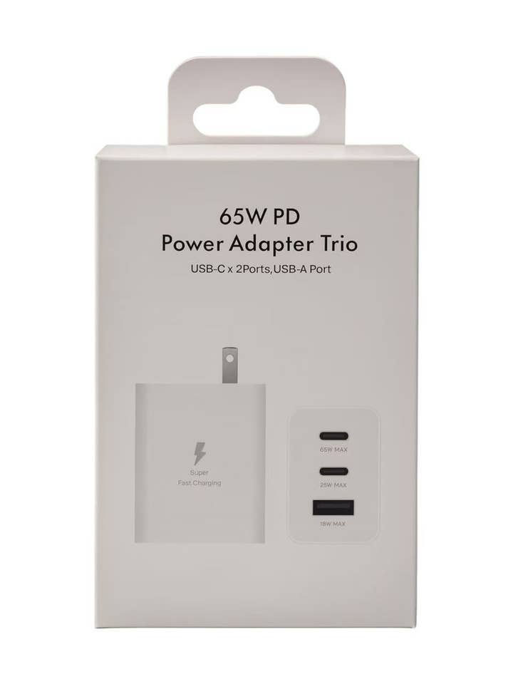 65W Fast Charging PD Trio Wall Charger MW881 for wholesale by Mighty Wireless