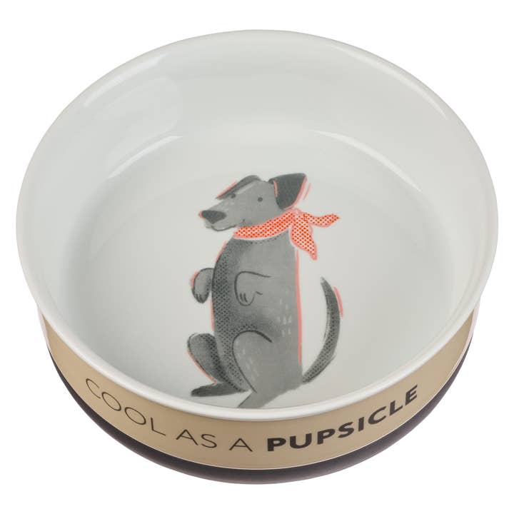 Ceramic Bowl Cool as a Pupsicle Large Taupe for wholesale by Christian Art Gifts