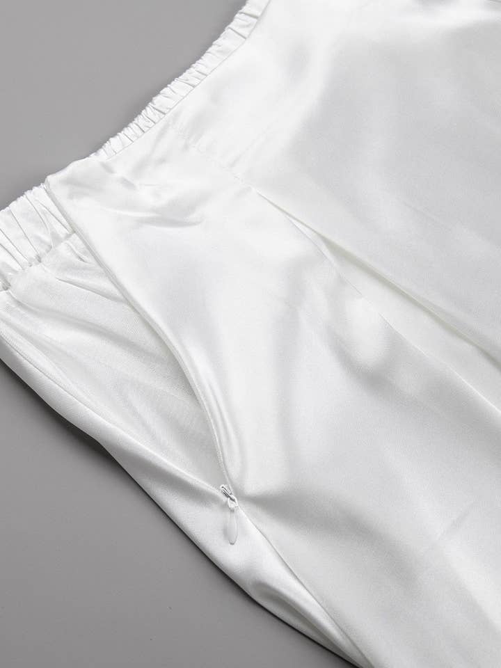 Hope & Sunshine - Wholesale Skirt - Women's - Satin High-Waist Midi Skirt17