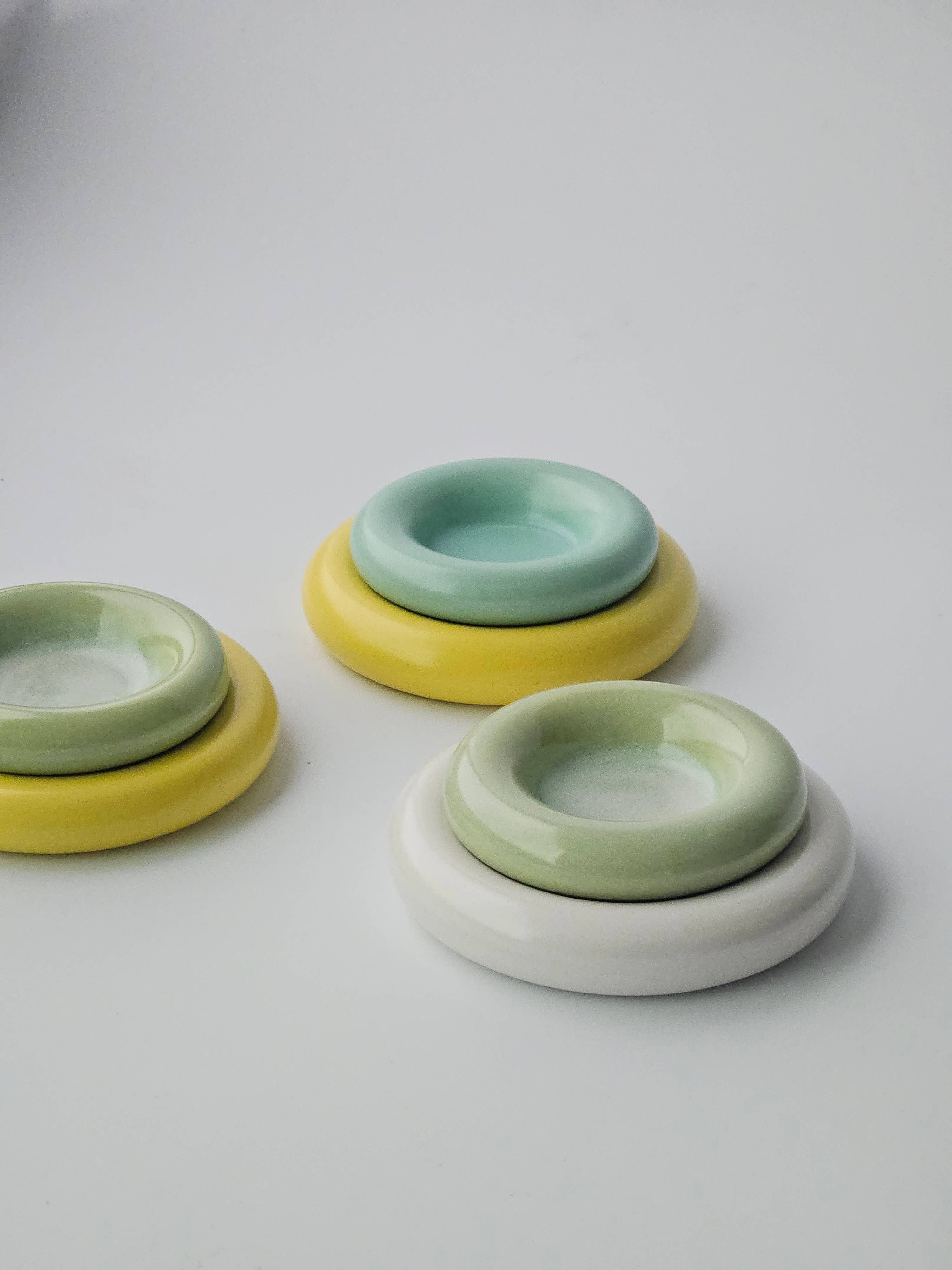 Bad Dogs Studio - Wholesale Jewelry Dish - Donut Dish • Handmade Ceramic Chunky Rounded Bubble Tray1