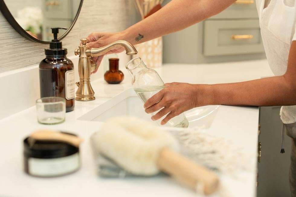 Mercy House Global - Wholesale Carafe - Hand Blown Glass Water Carafe + Cup3