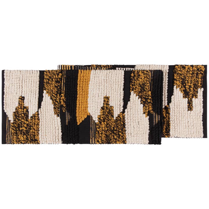 Danica Heirloom - Wholesale Table Runner - Align Ochre Black Table Runner