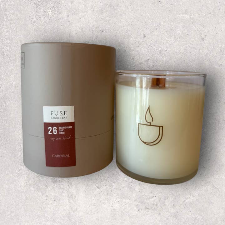 Prairie Sage Scent - 9oz Soy Wax Blend Candle | Wood Wick for wholesale by Fuse Candle Studio