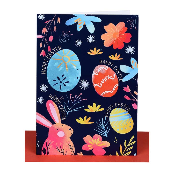 Happy Easter Greeting Card - Glitter for wholesale by Lil's Cards