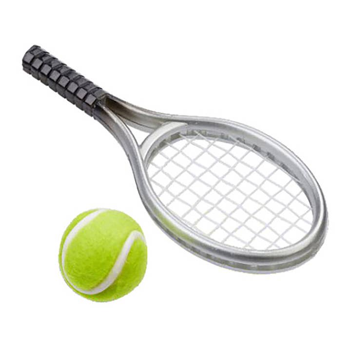 Wurm - Wholesale Christmas Decoration - Elf door display accessory tennis racket made of poly, green (W/H) 4x9cm