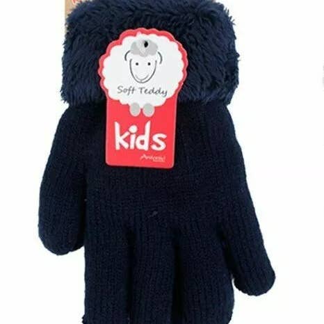 VewoTex - Wholesale Gloves - Kids - Children's Winter Gloves » Knitted Gloves » Finger Gloves with Warm Soft Teddy Filling » Lined Children's Gloves5