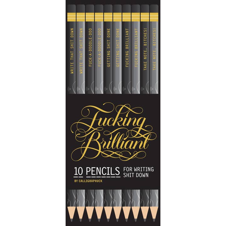 Chronicle Books - Wholesale Pencil - Fucking Brilliant Pencils1