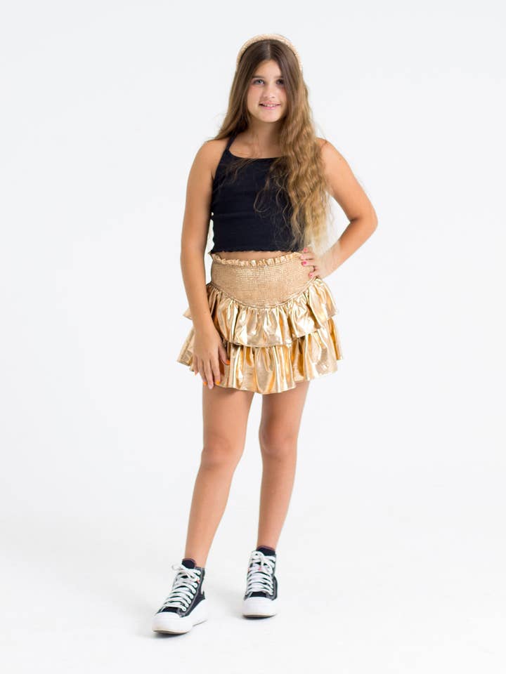 Brookie Bronze Tween Skort for wholesale by My Joy Beauty