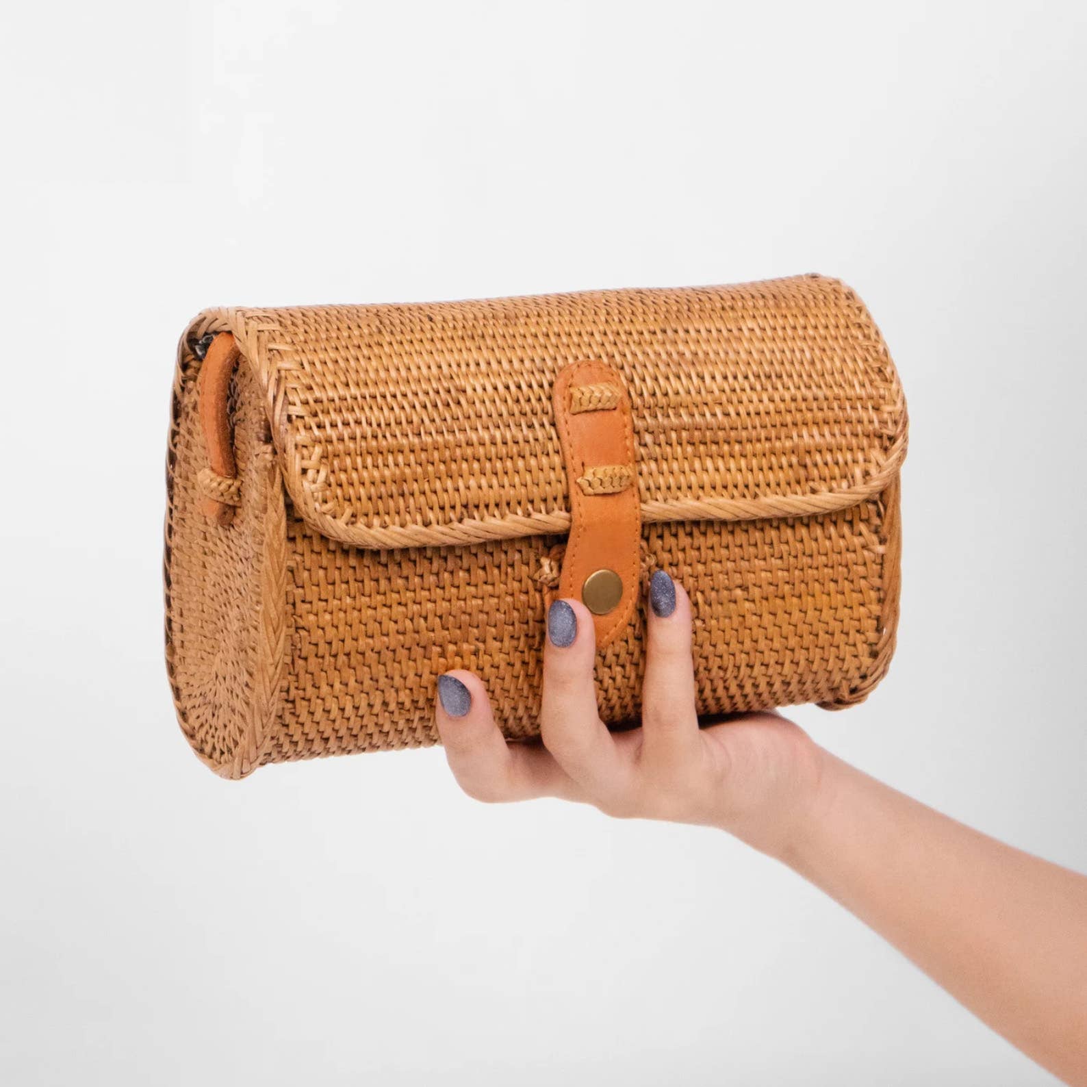 Bali Harvest - Wholesale Crossbody Bag - Women's - Rattan Bag Purse Wallet Clutch (Brown) - Bali Straw Wicker4