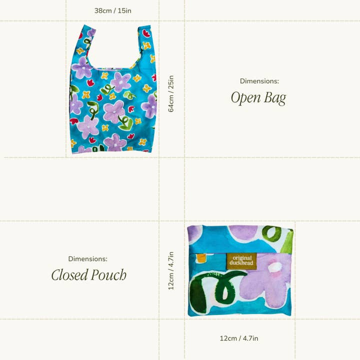 Original Duckhead USA - Vente Sacs de course/à provisions - Sac fourre-tout écologique réutilisable Lilas' Dream Floral5
