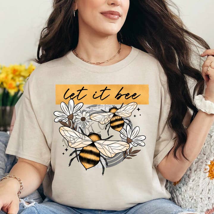 Cash & Drix Wholesale - Wholesale Screen Printed T-Shirt - Women's - Let It Bee - Tee0