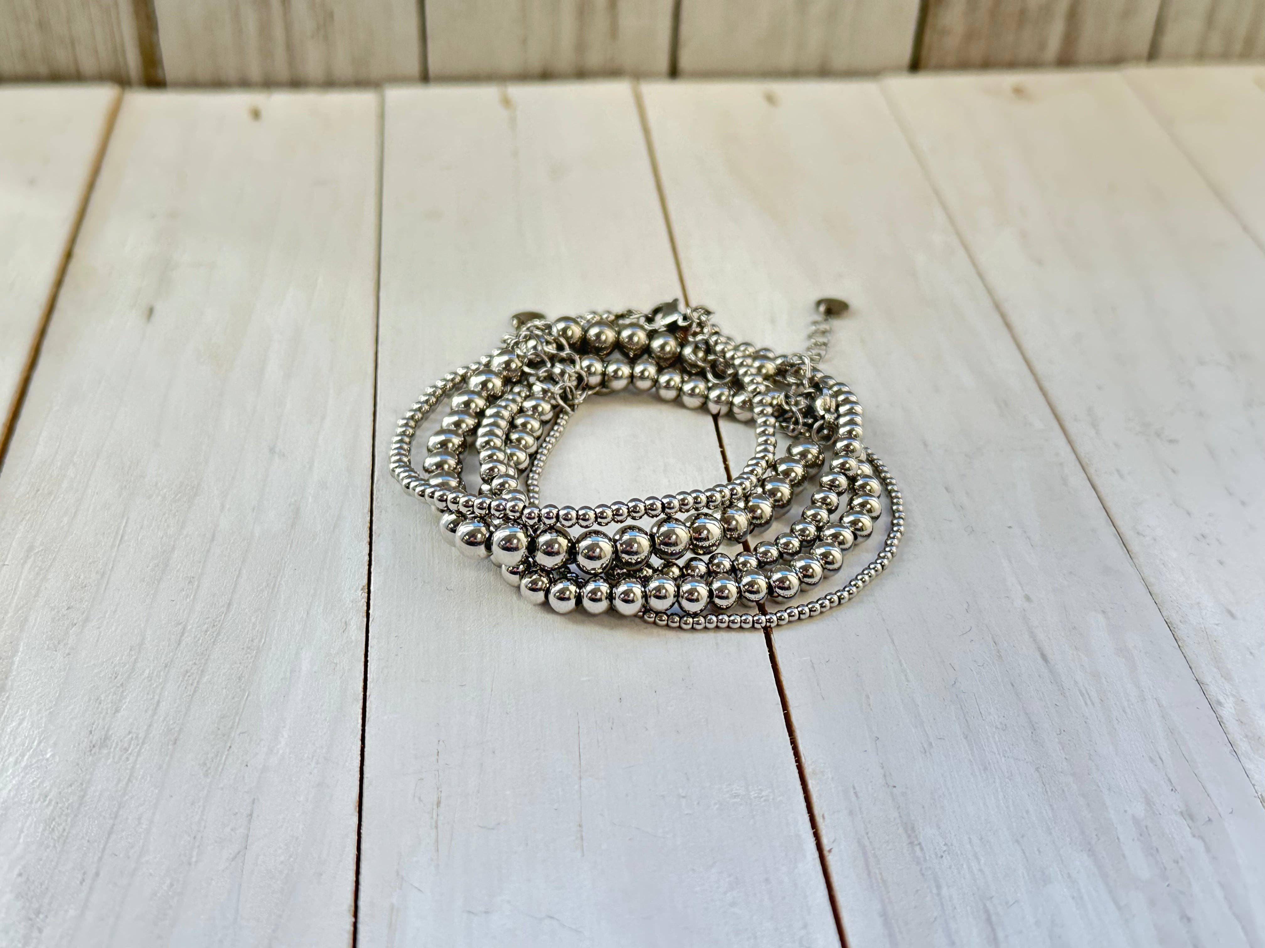 Mack & Rex - Wholesale Beaded Bracelet - SILVER BALL BRACELETS - Stack or Individual7