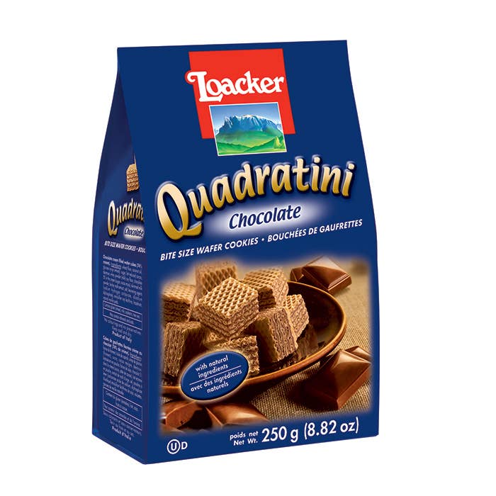The Original Candy Company - Wholesale Cookie - Loacker Quadratini Chocolate Wafers 250g (LOAC10496)