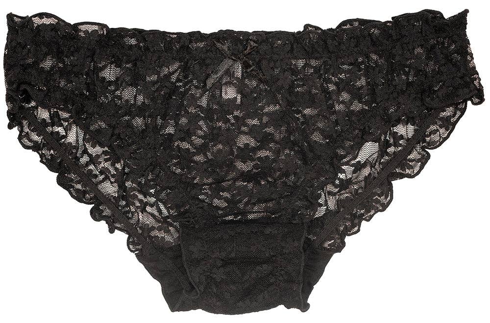 Teri Lingerie's Love Libby Panties - Wholesale Underwear - Women's - Black Lace Bikini with Ruffles0
